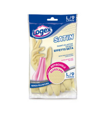 Guanti in lattice Satin - taglia L - crema - Logex Professional