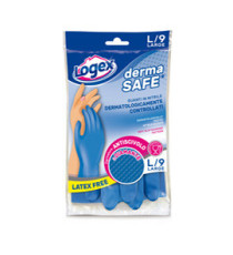 Guanti in nitrile Dermasafe - taglia L - blu - Logex Professional