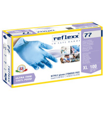 Guanti in nitrile R77 - tg XL - azzurro - Reflexx - conf. 100 pezzi