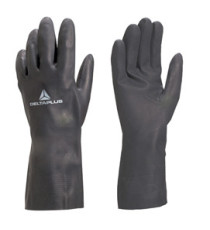 Guanti per protezione chimica VE509 - neoprene floccato cotone - taglia 08/09 - nero - Deltaplus