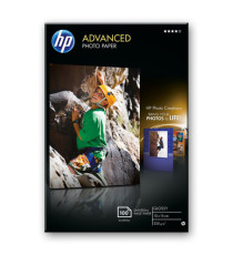 Hp - Confezione da 100 Fogli Carta originale fotografica lucida - 10 x 15 cm senza margini - Q8692A