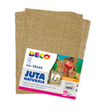 Juta naturale - 23 x 33 cm - Deco - conf. 6 pezzi