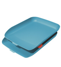 Kit doppia vaschetta portacorrispondenza Cosy - blu - Leitz