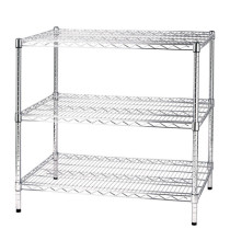 Kit scaffale Archimede - 3 ripiani - 60 x 90 x 90 cm - acciaio cromato - Serena Group