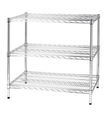 Kit scaffale Archimede - 3 ripiani - 60 x 90 x 90 cm - acciaio cromato - Serena Group