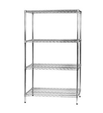Kit scaffale Archimede - 4 ripiani - 60 x 90 x 160 cm - acciaio cromato - Serena Group
