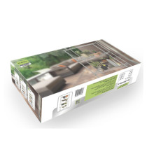 Kit scaffale Archimede Outdoor - 3 ripiani - 36 x 60 x75 cm - acciaio zincato - cromato - Serena Group