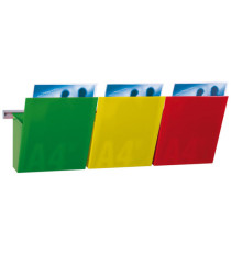 Kit Vision Kanban - larghezza 75 cm - 3 tasche A4 (rosso, giallo, verde) - Studio T