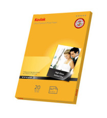 Kodak - Carta fotografica Ultra Premium Gloss - 13 x 18 cm - 280 gr - 20 fogli - 5740-089
