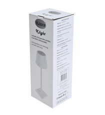 Lampada da tavolo - a led - 10 x 10 x 38 cm - alluminio/pmma - ruggine - King Collection