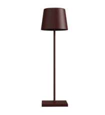 Lampada da tavolo 851 - ricaricabile - 8 x 30 cm - metallo - marrone - Palmina