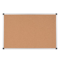 Lavagna - 45 x 60 cm - superficie in sughero - cornice in alluminio - Starline