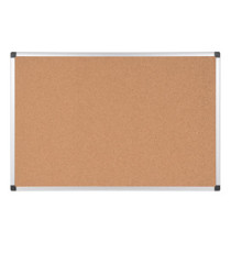 Lavagna - 90 x120 cm - superficie in sughero - cornice in alluminio - Starline