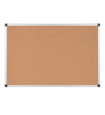 Lavagna - 90 x120 cm - superficie in sughero - cornice in alluminio - Starline