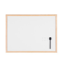 Lavagna bianca magnetica - 45 x 60 cm - cornice legno - bianco - Starline