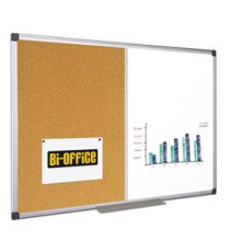 Lavagna combinata - 60 x 90 cm - bianco/ sughero - Bi-Office