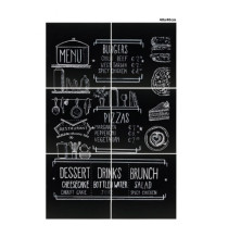 Lavagna da parete XXL - 40 x 40 cm - nero - Securit - set 6 pezzi affiancabili