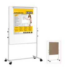 Lavagna Duo a doppia superficie (bianca/sughero) - 100 x 100 cm - Bi-Office