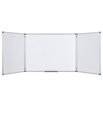 Lavagna magnetica Maya Trio - 90 x 240 cm (aperta) - bianco - Bi-Office