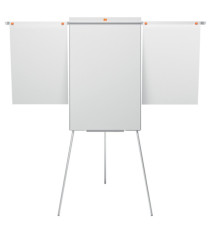 Lavagna portablocco Classic con cavalletto - 100 x 68,5 cm - bracci estensibili - bianco - Nobo