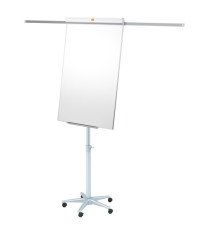 Lavagna portablocco Classic con ruote - 100 x 70 cm - bracci estensibili - bianco - Nobo