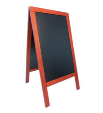 Lavagna Sandwich - cavalletto mogano - 71 x 135 cm - Securit