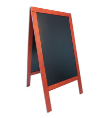 Lavagna Sandwich - cavalletto mogano - 71 x 135 cm - Securit
