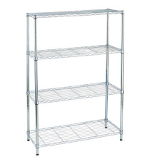 Libreria Archimede Light - 4 ripiani - acciaio cromato - 36 x 90 x 137 cm - Serena Group