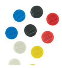 Magneti extra-forte - diametro 3,8 cm - colori assortiti - Nobo - conf. 10 pezzi