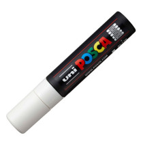 Marcatore a base d'acqua Uni Posca PC17K - punta extra large a scalpello 15,0mm  - bianco - Uni Mitsubishi