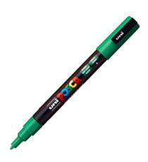 Marcatore a base d'acqua Uni Posca PC3M - punta fine da 0,9mm a 1,3mm  - verde - Uni Mitsubishi