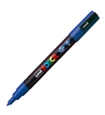 Marcatore a base d'acqua Uni Posca PC3M - punta fine da 0,9mm a 1,3mm - blu - Uni Mitsubishi