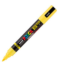 Marcatore a base d'acqua Uni Posca PC5MBR - punta brush 1.0 - 4.0mm - giallo  - Uni Mitsubishi