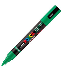 Marcatore a base d'acqua Uni Posca PC5MBR - punta brush 1.0 - 4.0mm - verde - Uni Mitsubishi