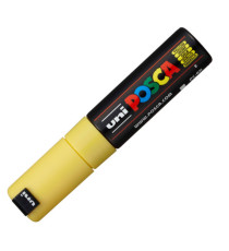 Marcatore a base d'acqua Uni Posca PC8K - punta large a scalpello 8,0mm - giallo  - Uni Mitsubishi
