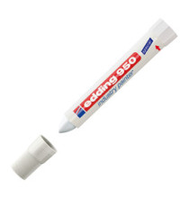 Marcatore a cera 950 - punta tonda - 10 mm - bianco - Edding