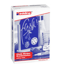 Marcatore a gesso liquido 4095 - punta tonda - da 2 a 3mm - blu - Edding