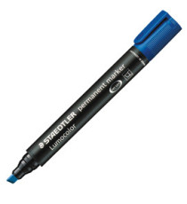 Marcatore Lumocolor Permanent 350 - punta a scalpello - tratto 2 - 5 mm - blu - Staedtler