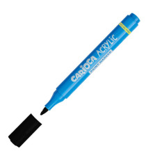 Marcatore Paint Marker acrilico - nero - Carioca - conf. 8 pezzi