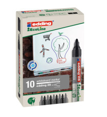 Marcatore per lavagne bianche 28 EcoLine - punta conica - da 1,5 a 3 mm - nero - Edding