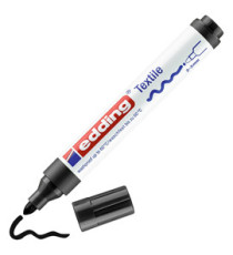 Marcatore per tessuto 4500 - punta tonda - da 2 a 3mm - nero - Edding