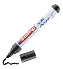 Marcatore per tessuto 4500 - punta tonda - da 2 a 3mm - nero - Edding
