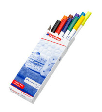 Marcatore per tessuto 4600 - punta tonda - 1 mm - colori assortiti - Edding - astuccio da 10 pezzi