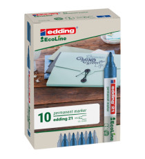 Marcatore permanente 21 Ecoline - punta conica -  da 1,5 a 3 mm - blu - Edding