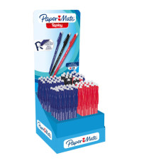 Penne sfera Replay - cappuccio - cancellabile - punta 1 mm - colori assortiti - Papermate - expo 84 pezzi