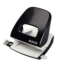 Perforatore 5008 - passo 8 cm - max 30 fogli - 2 fori - nero - Leitz