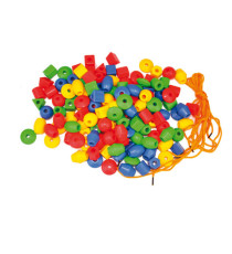 Perle in plastica - 2 cm - colori e forme assortiti - CWR - bauletto 140 pezzi