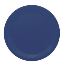 Piatti piani Ecocolor - Ø24cm - biodegradabile - blu notte - Big Party - conf. 25 pezzi