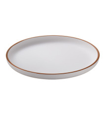 Piatto piano - rPET - bianco - Ø22 x 2,6cm - Leone