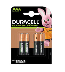 Pila ministilo AAA - 1,2V - Precharged - ricaricabili - Duracell - blister 4 pezzi